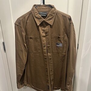 The Hundreds Tan Button-Up Shirt Jacket
